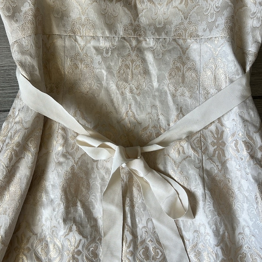 T Tahari Golden Printed Cocktail Party Dress Size 10 - Picture 11 of 12